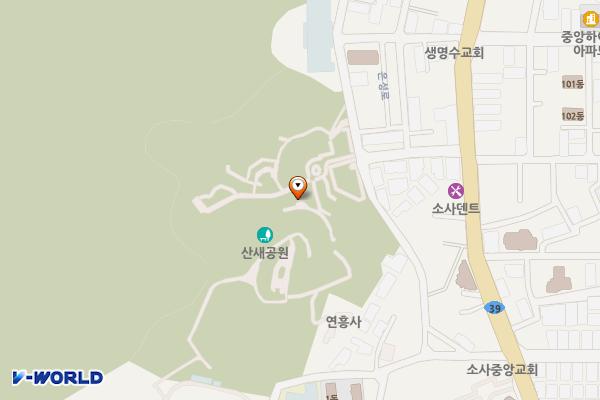 산새체육공원 위치 지도 — 경기도 부천시 소사구 은성로2번길 30(소사본동)