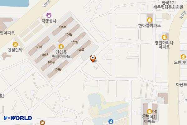 연무정길 27-2, 동대길 24 위치 지도 — 제주특별자치도 제주시 연무정길 27-2