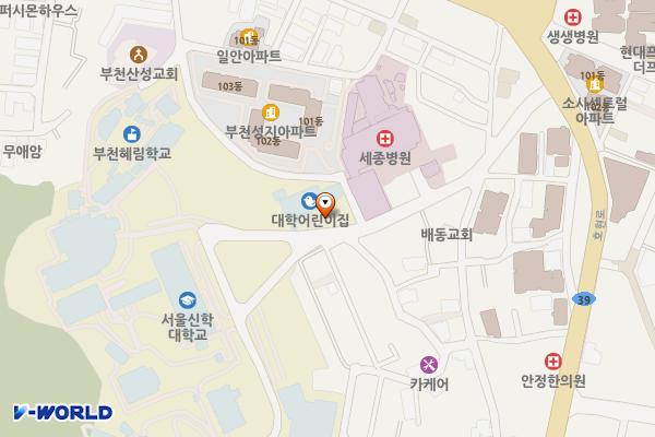 소사본종합사회복지관 위치 지도 — 경기도 부천시 소사구 호현로489번길 50(소사본동)