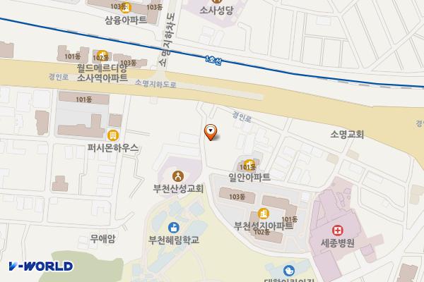 대유빌딩 위치 지도 — 경기도 부천시 소사구 경인로304번길 9(소사본동)