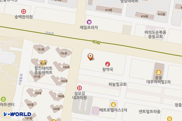 부천중동리슈빌엔클래스 위치 지도 — 경기도 부천시 원미구 길주로 246(중동)