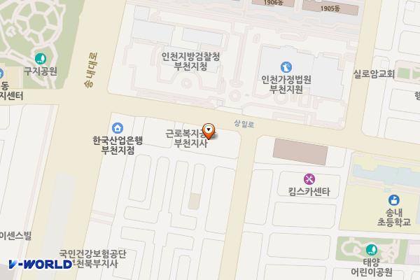 뉴법조타운 위치 지도 — 경기도 부천시 원미구 상일로 126(상동)