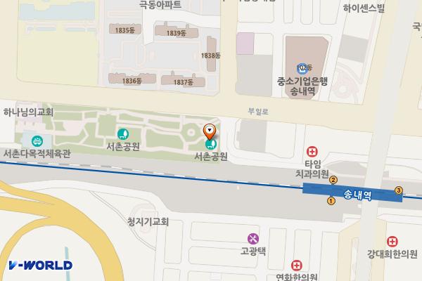 서촌공원 위치 지도 — 경기도 부천시 원미구 부일로 172(상동)