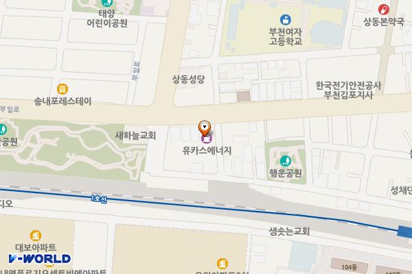SK엔크린 ㈜유카스에너지 상동셀프주유소 위치 지도 — 경기도 부천시 원미구 부일로 274(상동)