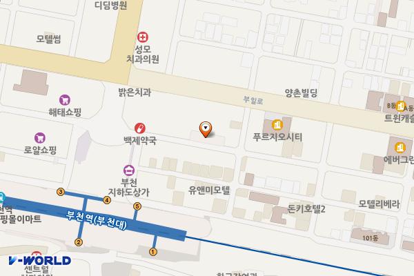 소신여객빌딩 위치 지도 — 경기도 부천시 원미구 부일로 490(심곡동)