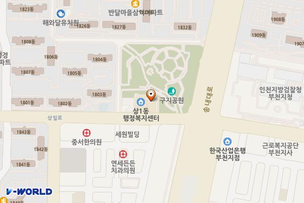 상동지구대 위치 지도 — 경기도 부천시 원미구 상일로 99(상동)