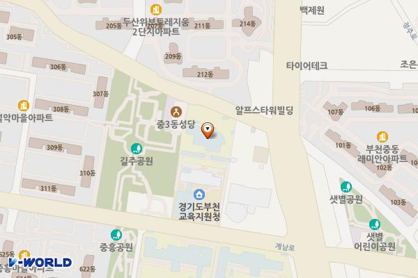 꿈빛도서관 위치 지도 — 경기도 부천시 원미구 신흥로275번길 19(중동)