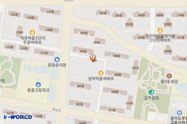 설악어린이공원 위치 지도 — 경기도 부천시 원미구 중동로 326-1(중동)