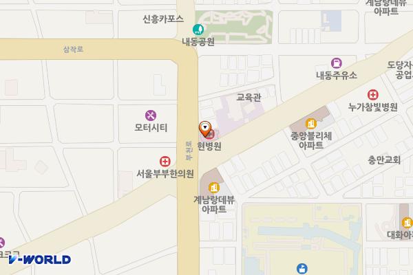 현병원 위치 지도 — 경기도 부천시 오정구 부천로 392(내동)