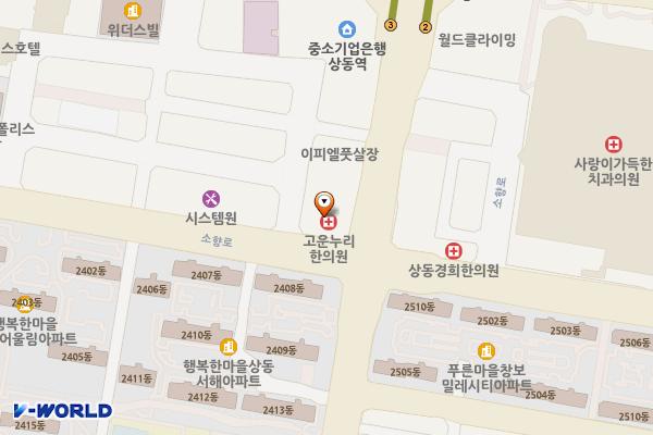 새롬프라자 위치 지도 — 경기도 부천시 원미구 상동로 69(상동)
