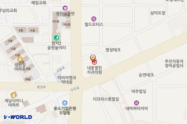 이룸병원 위치 지도 — 경기도 부천시 오정구 수도로 93(내동)