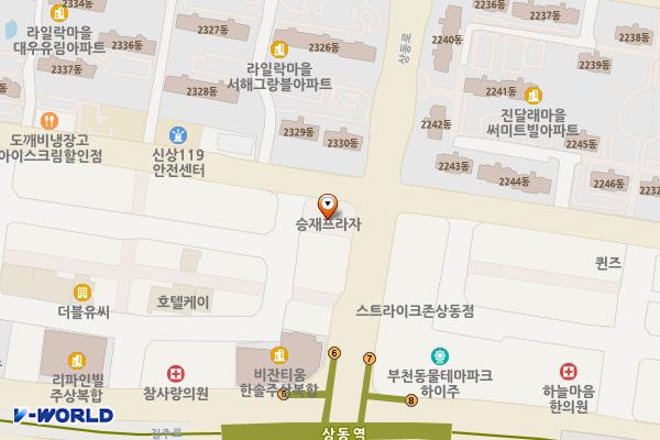 승재프라자 위치 지도 — 경기도 부천시 원미구 상동로 113(상동)