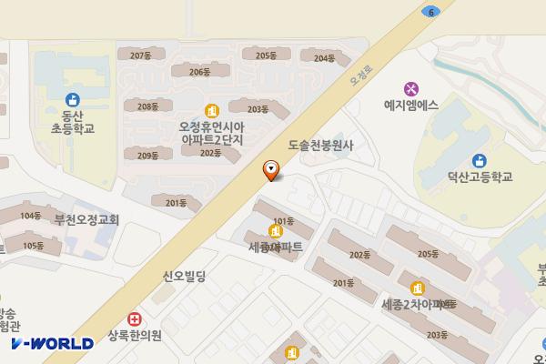 오정동우체국 위치 지도 — 경기도 부천시 오정구 오정로 262(오정동)