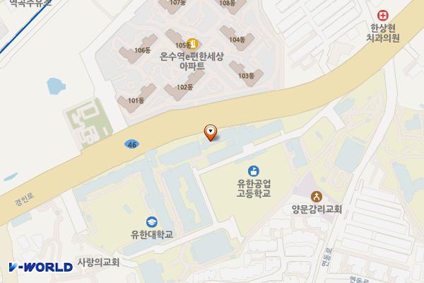 유한대학교 위치 지도 — 경기도 부천시 소사구 경인로 590(괴안동)