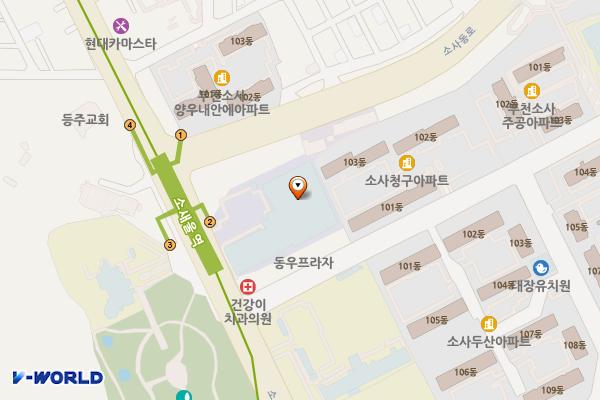 소사국민체육센터 위치 지도 — 경기도 부천시 소사구 소사로 108(소사본동)