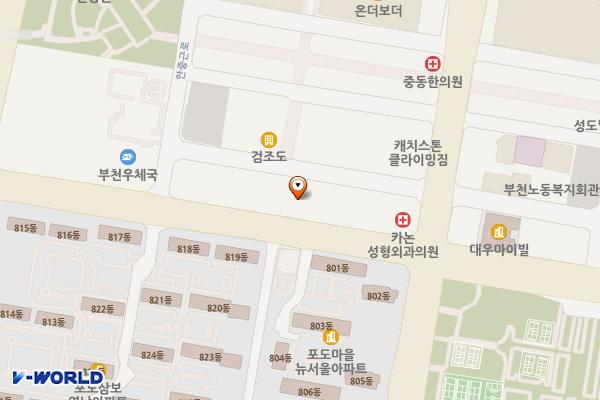 디아뜨2 위치 지도 — 경기도 부천시 원미구 소향로 119(중동)