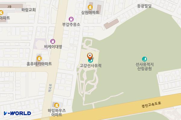 고강선사유적공원 위치 지도 — 경기도 부천시 오정구 고리울로8번길 77(고강동)