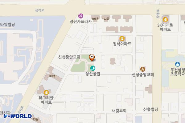 상산어린이공원 위치 지도 — 경기도 부천시 오정구 석천로356번길 31-5(삼정동)
