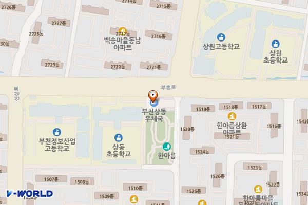 상동우체국 위치 지도 — 경기도 부천시 원미구 부흥로 76(상동)