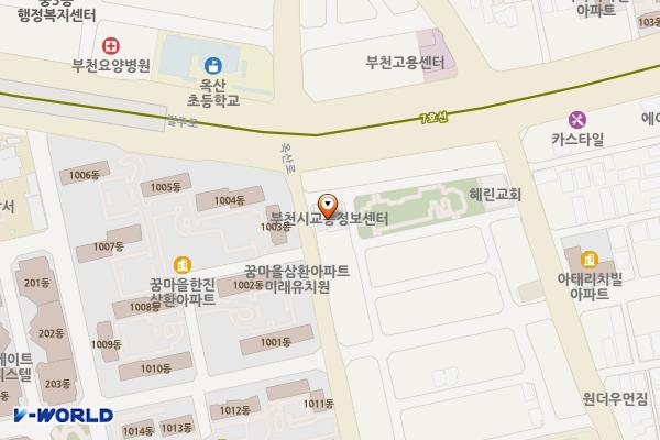 부천시교통정보센터 위치 지도 — 경기도 부천시 원미구 옥산로 92(중동)