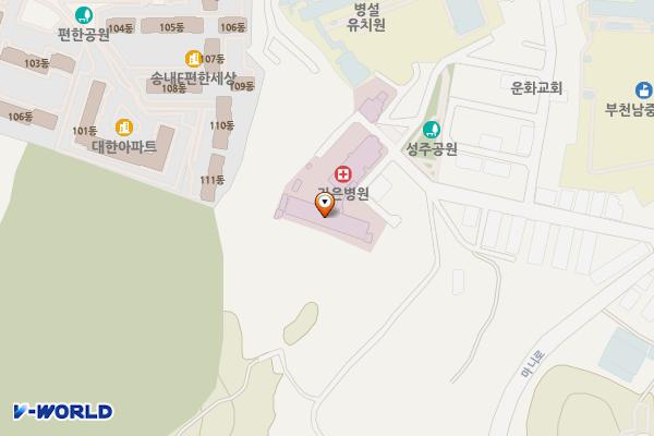가은병원 위치 지도 — 경기도 부천시 소사구 마니로24번길 43-17(송내동)