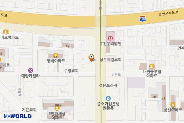 관우플라자 위치 지도 — 경기도 부천시 오정구 소사로 719(원종동)