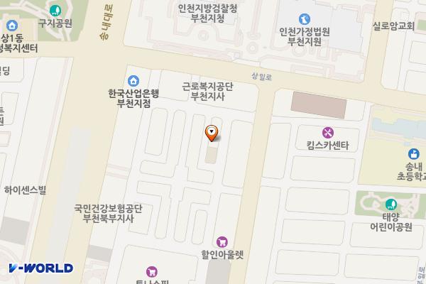 법조빌딩(스시맨빌딩) 위치 지도 — 경기도 부천시 원미구 부일로233번길 45 (상동)