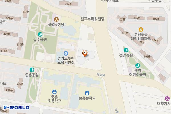부천세무서 위치 지도 — 경기도 부천시 원미구 계남로 227(중동)