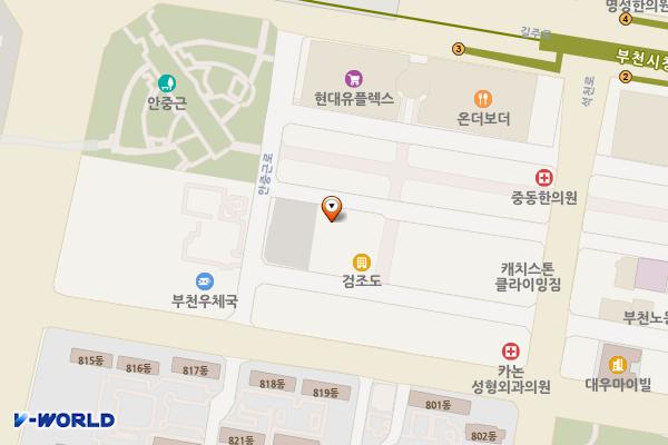미라클타워 위치 지도 — 경기도 부천시 원미구 석천로177번길 39(중동)