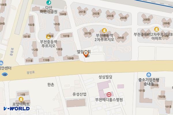 호암플라자 위치 지도 — 경기도 부천시 소사구 경인로 101(송내동)
