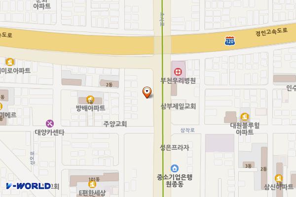 능력프라자 위치 지도 — 경기도 부천시 오정구 소사로 721(원종동)