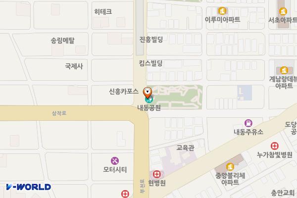 내동어린이공원 위치 지도 — 경기도 부천시 오정구 삼작로 211(내동)