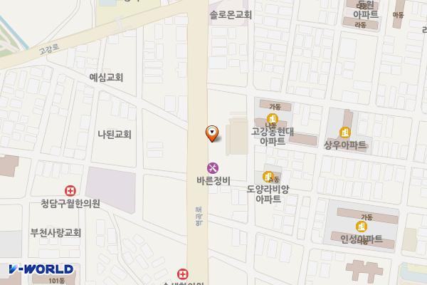 오성빌딩 위치 지도 — 경기도 부천시 오정구 역곡로 494(고강동)