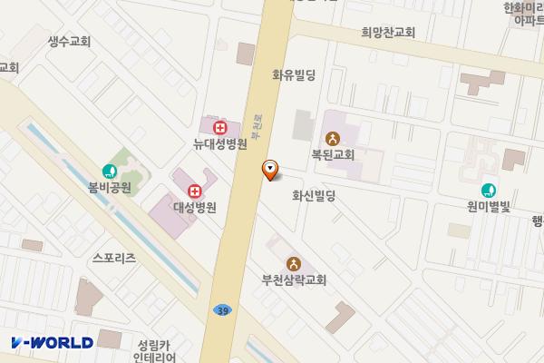 아송빌딩 위치 지도 — 경기도 부천시 원미구 부천로90번길 8(원미동)