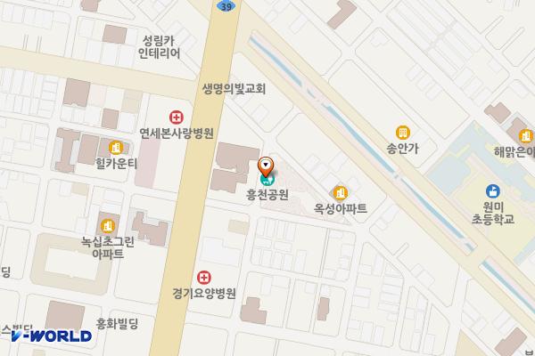 심곡지하공영주차장 위치 지도 — 경기도 부천시 원미구 부천로54번길 23(심곡동)