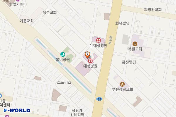 DS 내과병원 위치 지도 — 경기도 부천시 원미구 부흥로373번길 18(심곡동)