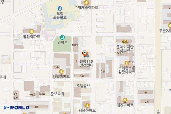 원종119안전센터 위치 지도 — 경기도 부천시 오정구 원종로79번길 41(원종동)