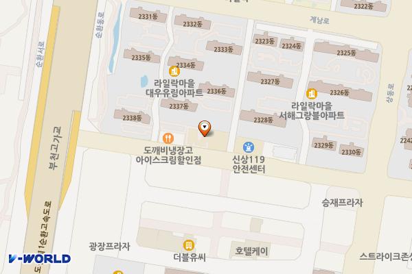 상3동 행정복지센터 위치 지도 — 경기도 부천시 원미구 상동로117번길 48(상동)