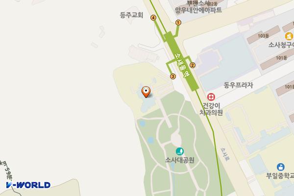 한울빛도서관 위치 지도 — 경기도 부천시 소사구 소사로 107(소사본동)