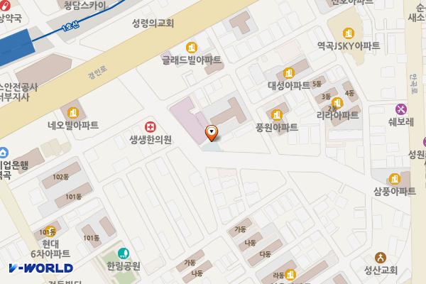 역곡밝은도서관 위치 지도 — 경기도 부천시 소사구 경인로536번길 37(괴안동)