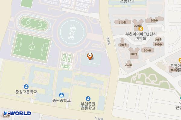 부천국민체육센터 위치 지도 — 경기도 부천시 원미구 석천로 293(중동)