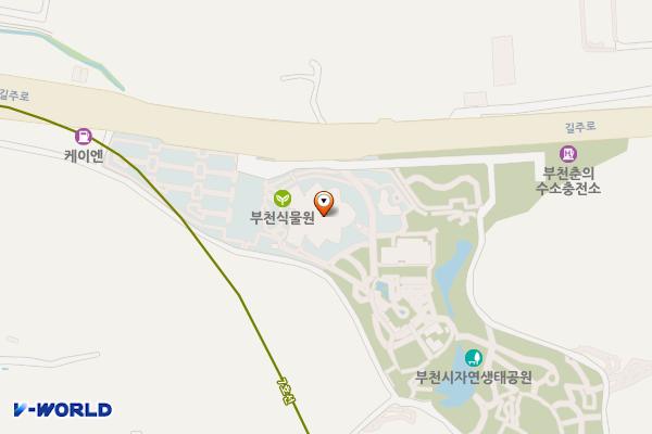 부천식물원 위치 지도 — 경기도 부천시 원미구 길주로 660(춘의동)