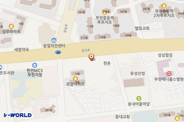 월곡빌딩 위치 지도 — 경기도 부천시 소사구 경인로 88(송내동)