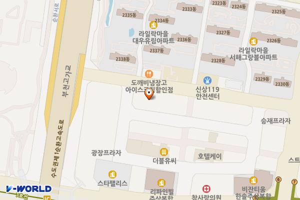 동양프라자텔 위치 지도 — 경기도 부천시 원미구 상동로117번길 57(상동)