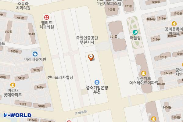대림아크로텔 위치 지도 — 경기도 부천시 원미구 신흥로 173(중동)