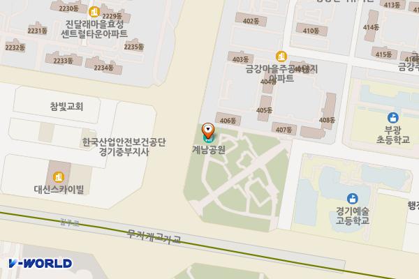 계남공원 위치 지도 — 경기도 부천시 원미구 송내대로 262(중동)