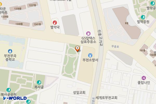 한마음어린이공원 위치 지도 — 경기도 부천시 원미구 부흥로 314(중동)