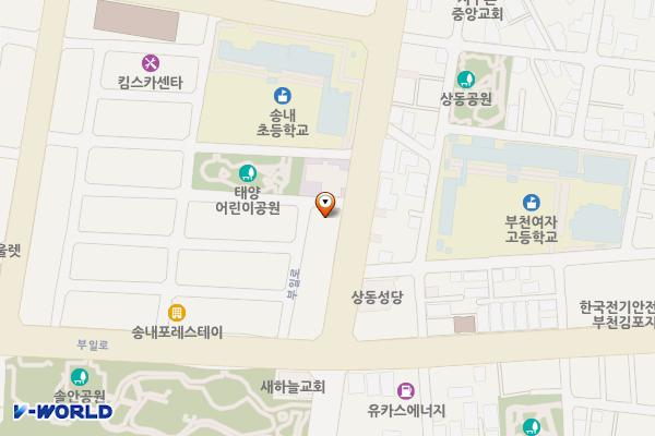 덕산빌딩 위치 지도 — 경기도 부천시 원미구 석천로21번길 7(상동)