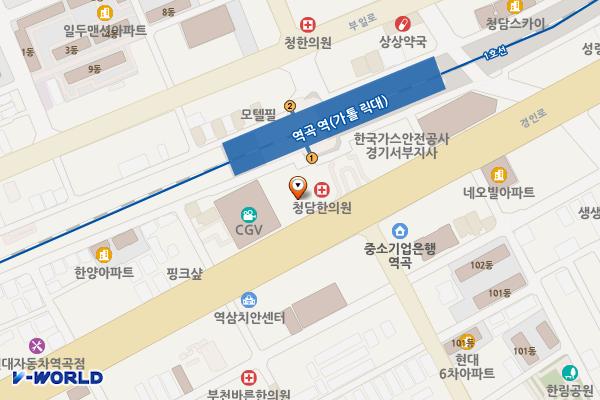 우남타워 위치 지도 — 경기도 부천시 소사구 경인로 509(괴안동)