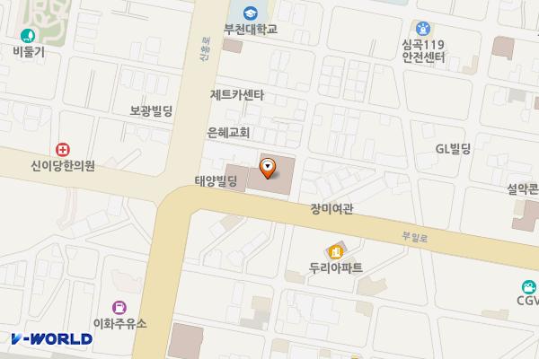 다온하브 위치 지도 — 경기도 부천시 원미구 부일로 429(심곡동, 다온하브)